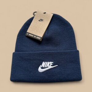 Nike Beanie Blue/White Child One Size Swoosh Logo Outdoor NWT